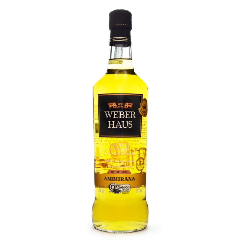 Garrafa de cachaça de alambique envelhecida em amburana