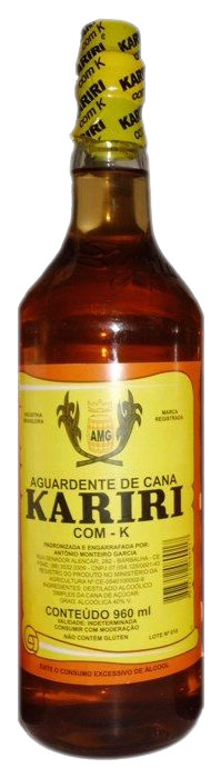 Garrafa da cachaça Kariri