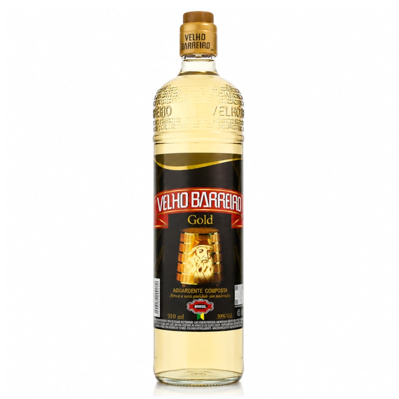 Garrafa da cachaça Velho Barreiro Gold