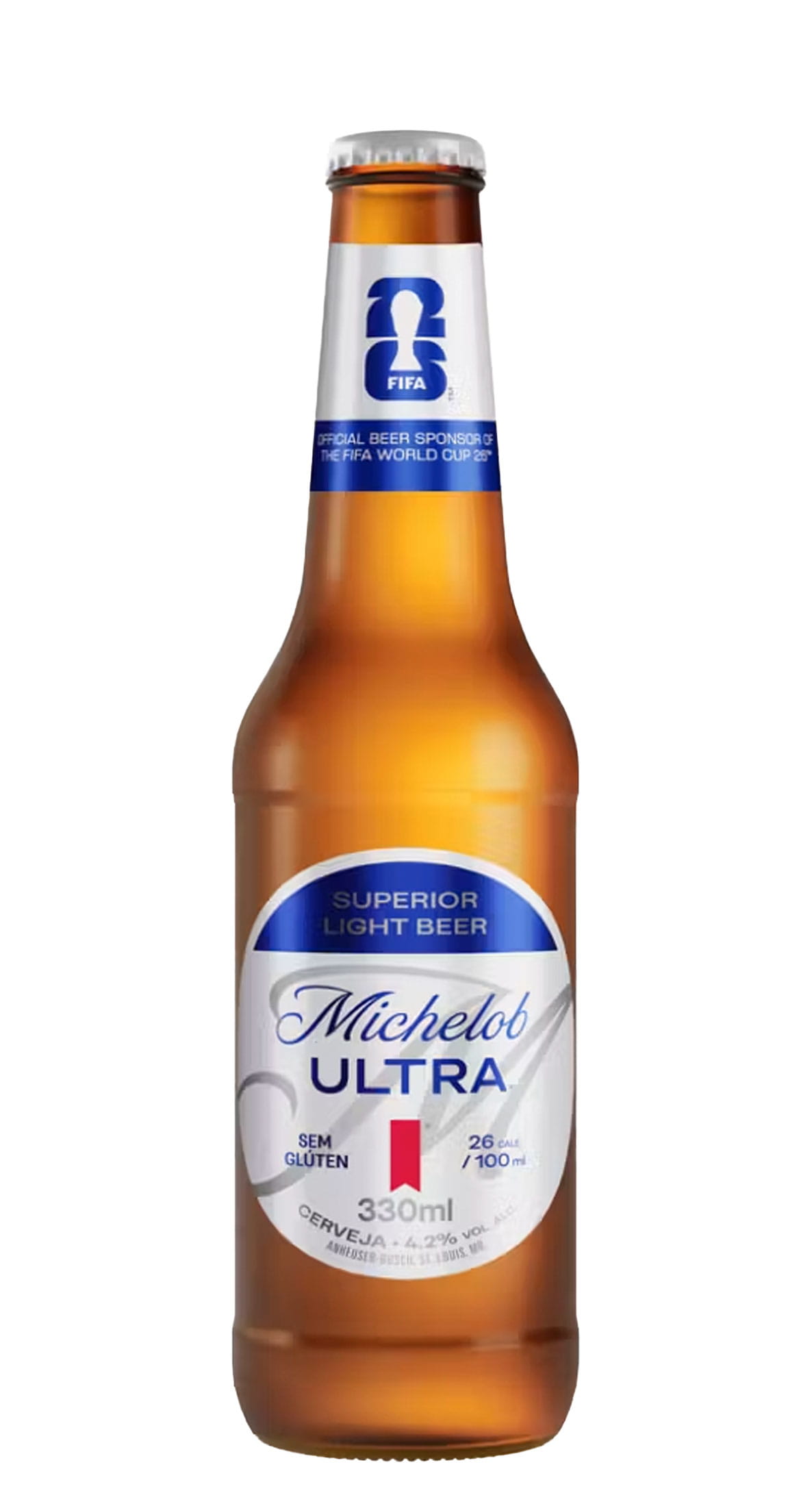 Garrafa long neck de Michelob Ultra