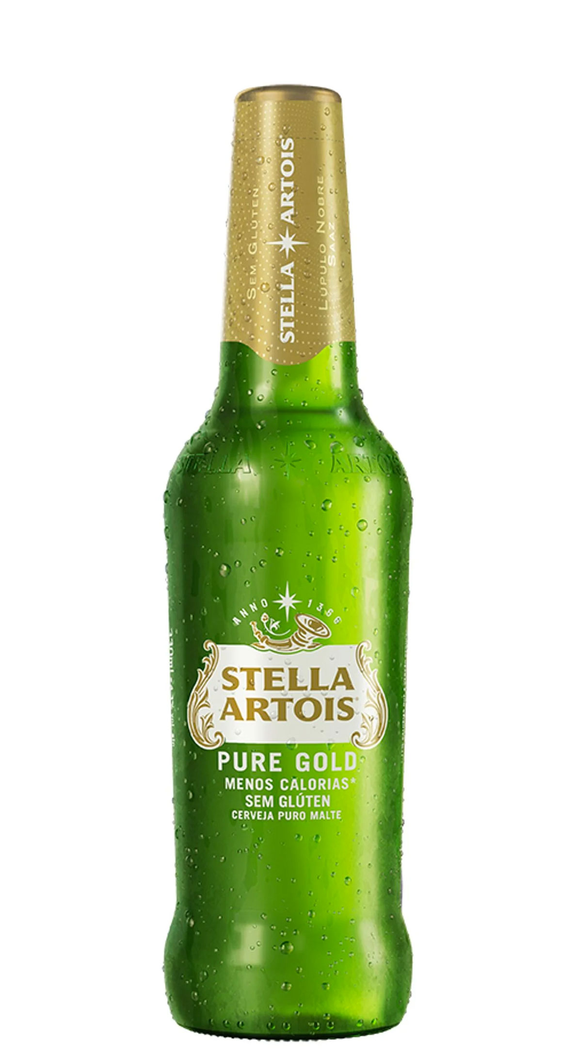 Garrafa long neck de Stella Artois Pure Gold